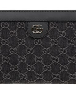 구찌 오피디아 Gg 스몰 숄더백 블랙 그레이 데님 L26*W8*H17.5cm