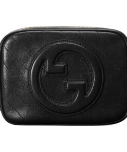 구찌 블론디 스몰 숄더백 블랙 레더 L21.08*W7.87*H15.49cm