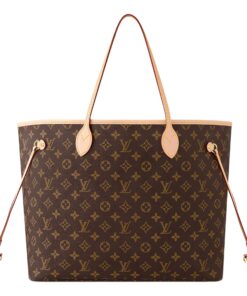 LOUIS VUITTON NEVERFULL 코팅 캔버스 가죽 포함 핸드 백, 숄더 백 L 여성 브라운 L40*W20*H33cm