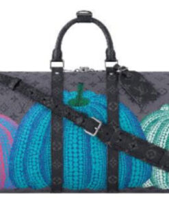 LOUIS VUITTON 야요이 쿠사마, Joint Fund 키폴 코팅 캔버스 가방 레귤러 남성 그레이 L58*W27*H31cm