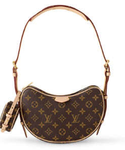 LOUIS VUITTON 캔버스+가죽 핸드 백, 숄더 백 여성 브라운 L25*W5*H15cm