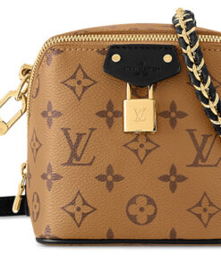 LOUIS VUITTON JUST IN CASE 코팅 캔버스 숄더 백, 크로스 백 여성 브라운 & 블랙 L13*W11.25*H14cm