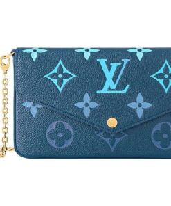 LOUIS VUITTON 포셰트 Félicie 소가죽 3 in 1 크로스백, 숄더 백 여성 다크 블루 L21*W3*H12cm