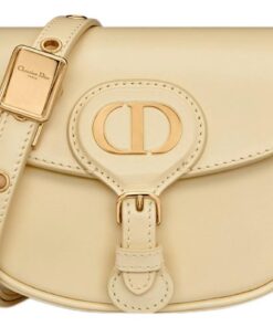 DIOR 보비 스무스 소가죽 숄더 백, 크로스 백 엑스트라 미니 여성 라이트 옐로우